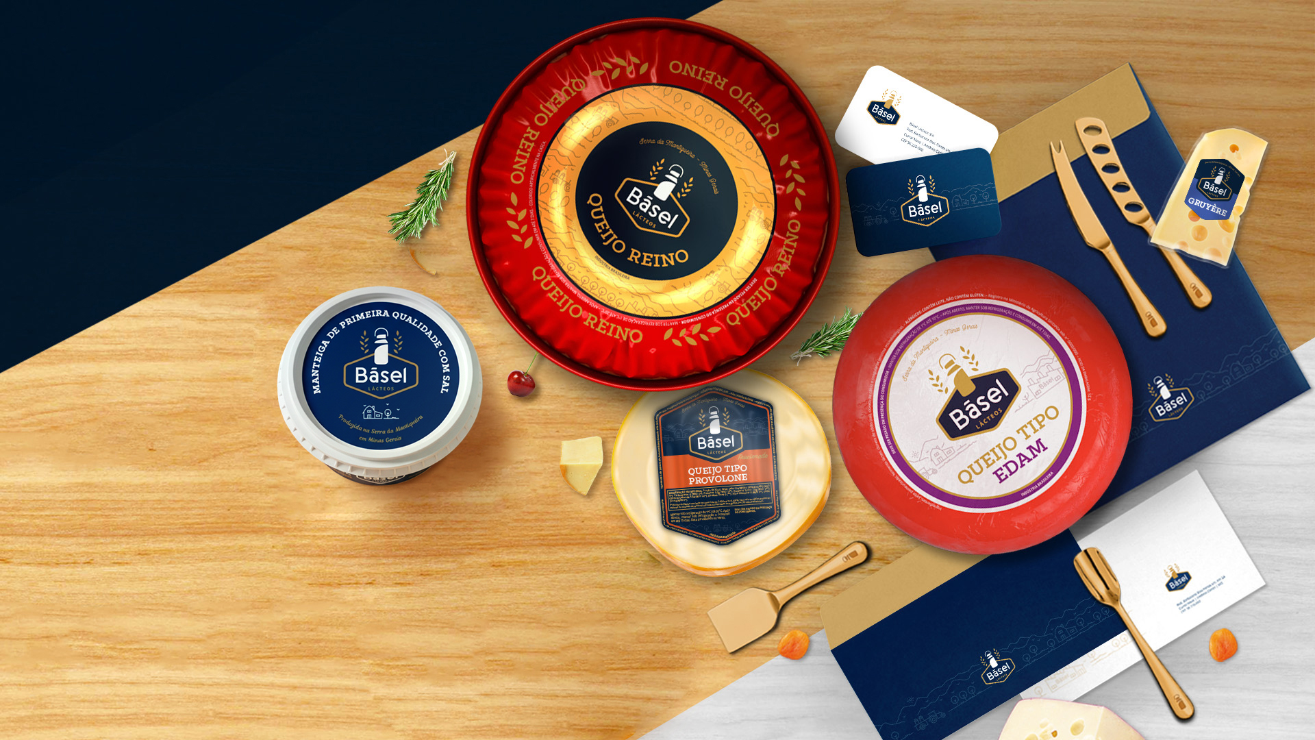 Básel Lácteos — Branding e embalagem para laticínios premium